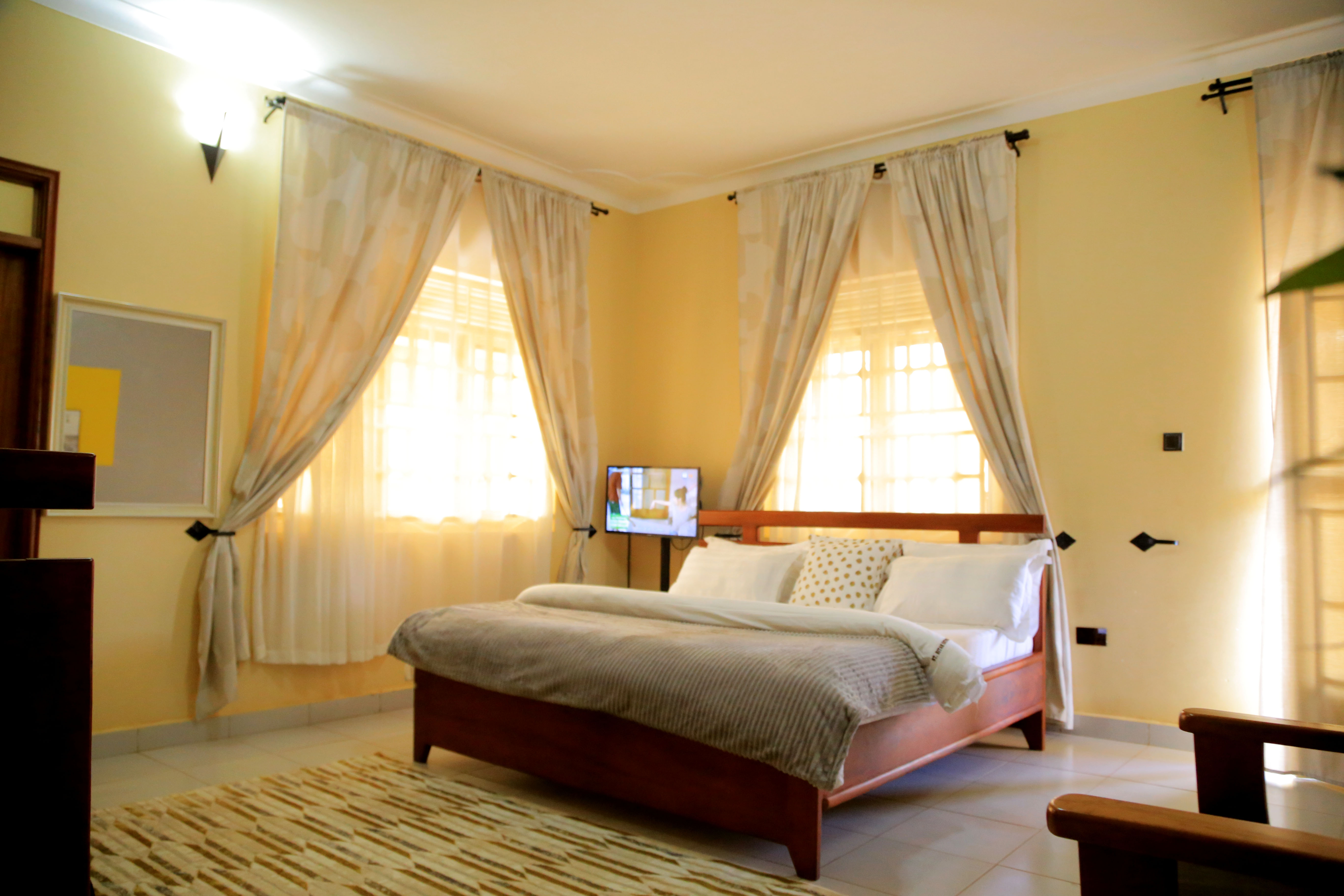 Marble bathroom with rainfall shower